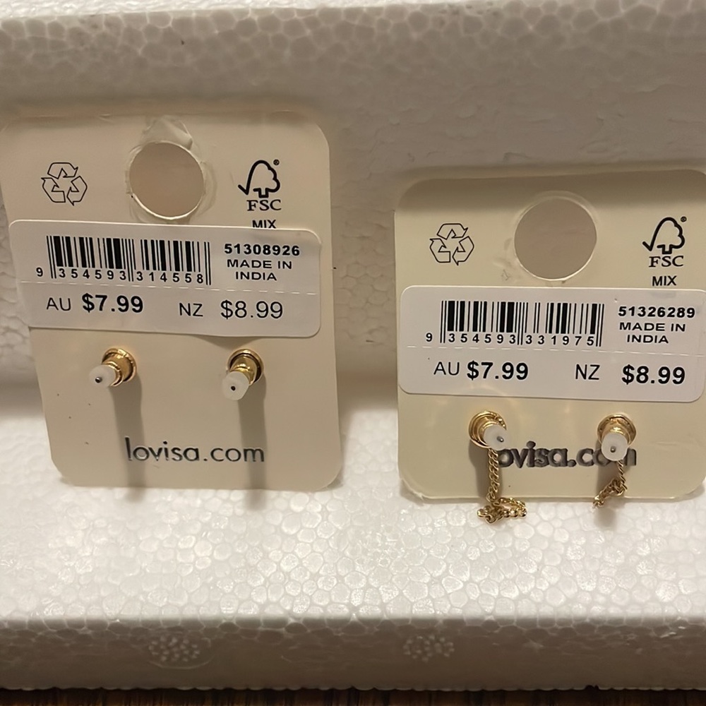 2 x Lovisa Earring Pairs NWT - Picture 3 of 3